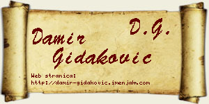 Damir Gidaković vizit kartica